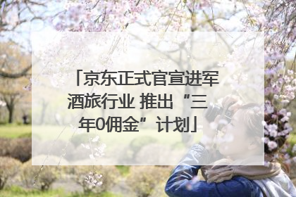 京东正式官宣进军酒旅行业 推出“三年0佣金”计划