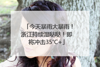 今天暴雨大暴雨！浙江持续湿哒哒！即将冲击35℃+