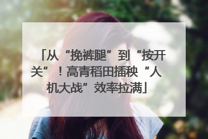 从“挽裤腿”到“按开关”！高青稻田插秧“人机大战”效率拉满