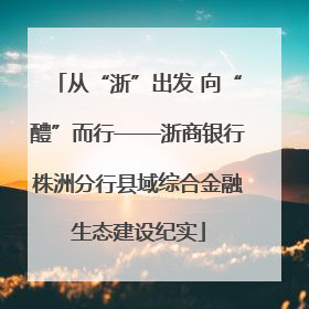 从“浙”出发 向“醴”而行——浙商银行株洲分行县域综合金融生态建设纪实