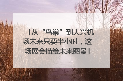 从“鸟巢”到大兴机场未来只要半小时，这场展会描绘未来图景