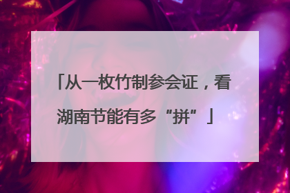 从一枚竹制参会证，看湖南节能有多“拼”