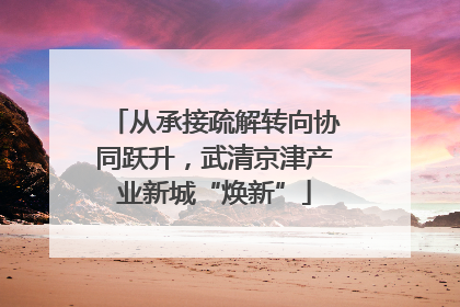 从承接疏解转向协同跃升，武清京津产业新城“焕新”
