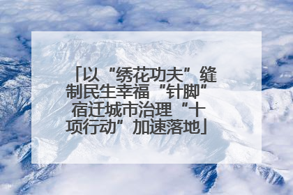 以“绣花功夫”缝制民生幸福“针脚” 宿迁城市治理“十项行动”加速落地