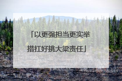 以更强担当更实举措扛好挑大梁责任