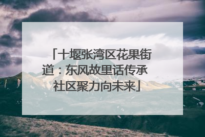 十堰张湾区花果街道：东风故里话传承 社区聚力向未来