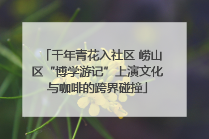 千年青花入社区 崂山区“博学游记”上演文化与咖啡的跨界碰撞