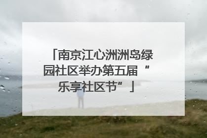 南京江心洲洲岛绿园社区举办第五届“乐享社区节”