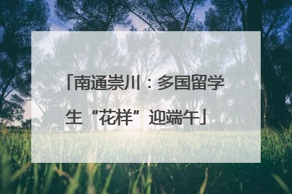 南通崇川：多国留学生“花样”迎端午