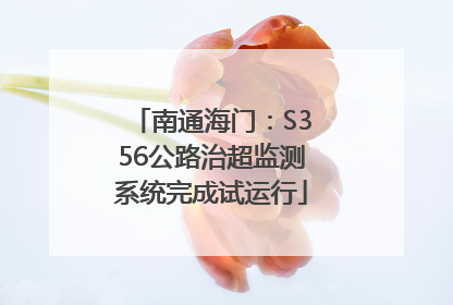 南通海门：S356公路治超监测系统完成试运行