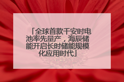 全球首款千安时电池率先量产，海辰储能开启长时储能规模化应用时代