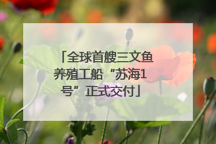 全球首艘三文鱼养殖工船“苏海1号”正式交付