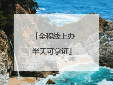全程线上办 半天可拿证