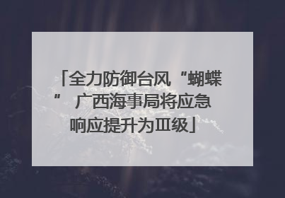 全力防御台风“蝴蝶” 广西海事局将应急响应提升为Ⅲ级