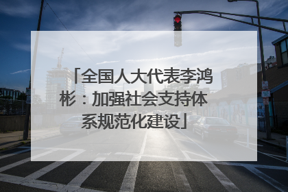 全国人大代表李鸿彬：加强社会支持体系规范化建设