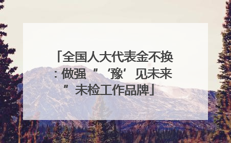 全国人大代表金不换：做强“‘豫’见未来”未检工作品牌