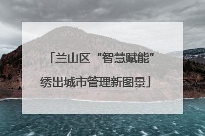 兰山区“智慧赋能”绣出城市管理新图景