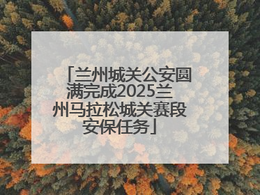 兰州城关公安圆满完成2025兰州马拉松城关赛段安保任务