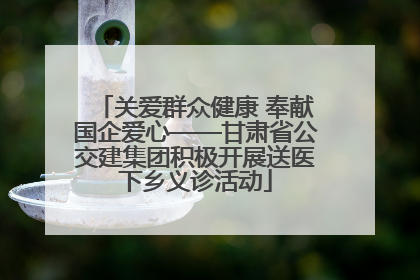 关爱群众健康 奉献国企爱心——甘肃省公交建集团积极开展送医下乡义诊活动