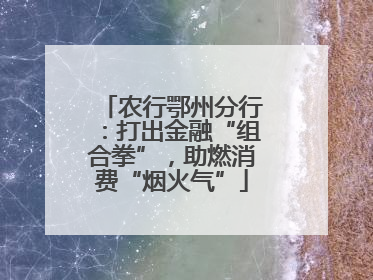 农行鄂州分行：打出金融“组合拳”，助燃消费“烟火气”