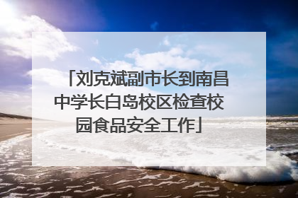 刘克斌副市长到南昌中学长白岛校区检查校园食品安全工作