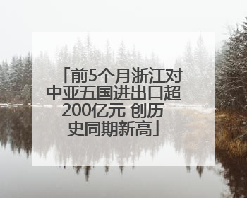 前5个月浙江对中亚五国进出口超200亿元 创历史同期新高