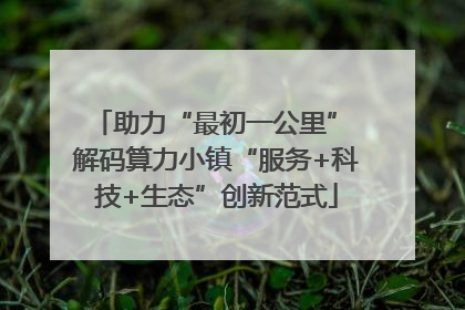 助力“最初一公里” 解码算力小镇“服务+科技+生态”创新范式