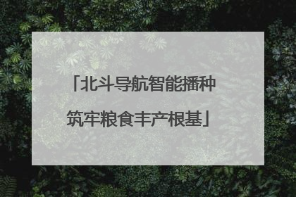 北斗导航智能播种 筑牢粮食丰产根基