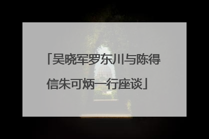 吴晓军罗东川与陈得信朱可炳一行座谈