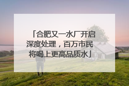 合肥又一水厂开启深度处理，百万市民将喝上更高品质水