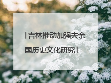 吉林推动加强夫余国历史文化研究