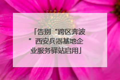 告别“跨区奔波”西安兵器基地企业服务驿站启用