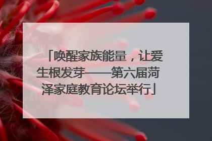 唤醒家族能量，让爱生根发芽——第六届菏泽家庭教育论坛举行
