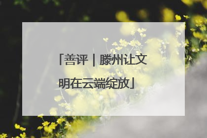 善评｜滕州让文明在云端绽放