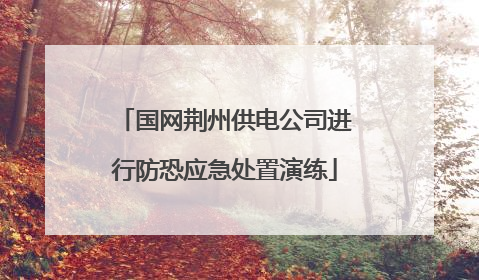 国网荆州供电公司进行防恐应急处置演练
