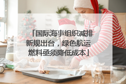 国际海事组织减排新规出台，绿色航运燃料亟须降低成本