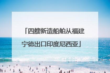 四艘新造船舶从福建宁德出口印度尼西亚