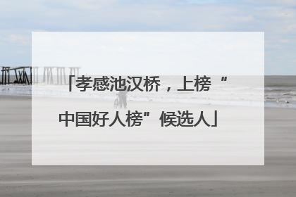 孝感池汉桥，上榜“中国好人榜”候选人