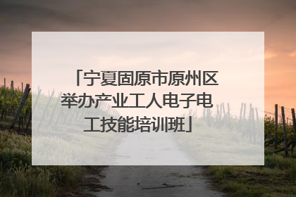 宁夏固原市原州区举办产业工人电子电工技能培训班