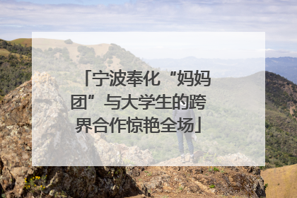 宁波奉化“妈妈团”与大学生的跨界合作惊艳全场