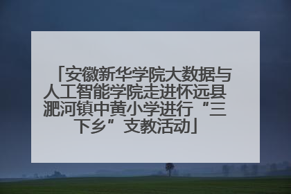 安徽新华学院大数据与人工智能学院走进怀远县淝河镇中黄小学进行“三下乡”支教活动