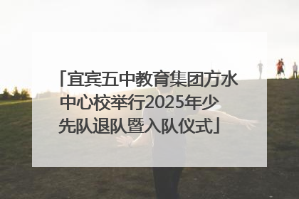 宜宾五中教育集团方水中心校举行2025年少先队退队暨入队仪式