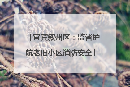 宜宾叙州区：监督护航老旧小区消防安全