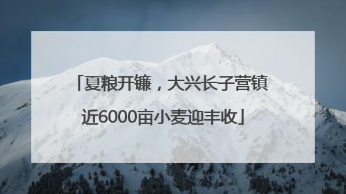 夏粮开镰，大兴长子营镇近6000亩小麦迎丰收