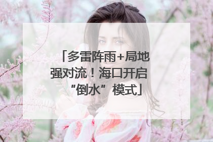 多雷阵雨+局地强对流！海口开启“倒水”模式