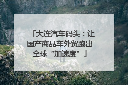 大连汽车码头：让国产商品车外贸跑出全球“加速度”