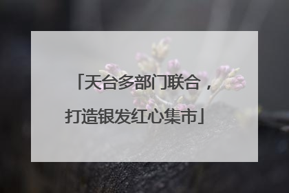 天台多部门联合，打造银发红心集市