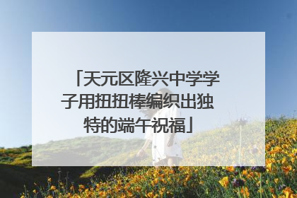 天元区隆兴中学学子用扭扭棒编织出独特的端午祝福
