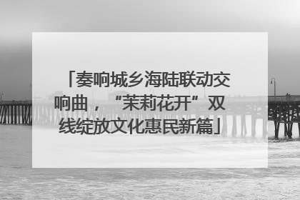 奏响城乡海陆联动交响曲，“茉莉花开”双线绽放文化惠民新篇