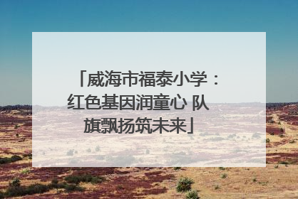 威海市福泰小学：红色基因润童心 队旗飘扬筑未来